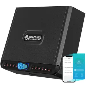 BILLCONCH Biometric Safe - Quick Access with Fingerprint/Keypad/Key/APP Lock for Nightstand Bedside Home