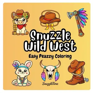 Wild West Easy Peazzy Western Coloring Book by SnuzzleTime