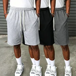 3-pack knit drawstring shorts with elastic waistband, mid-length casual trendy shorts with tie detail and elastic waist