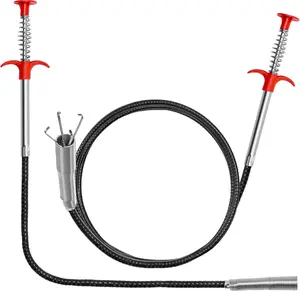 Flexible Grabber Claw Pick Up Reacher Tool with 4 Claws Bendable Hose Pickup Reaching Assist Tool for Litter Pick, Home Sink, Drains, Toilet(78.74 Inches)