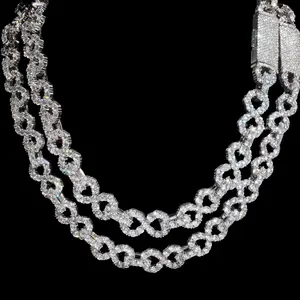Big Pointer Infinity Link Necklace – 14k Gold Lab Diamonds