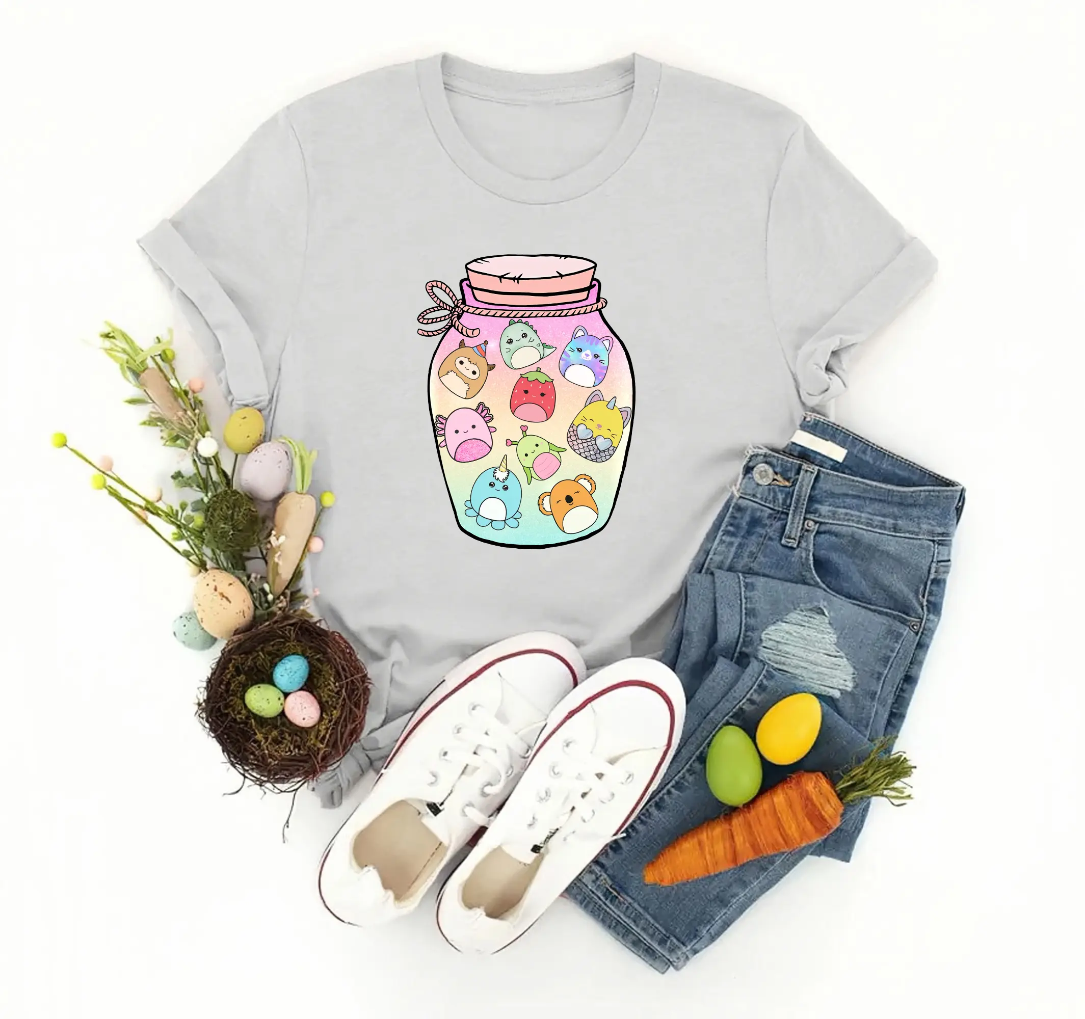 Cute Squishmallow Jar Shirt, Squishmallow Lover Shirt, Squishmallow Girl Shirt, Kids Squishmallow Shirt, Squish Squad Shirt