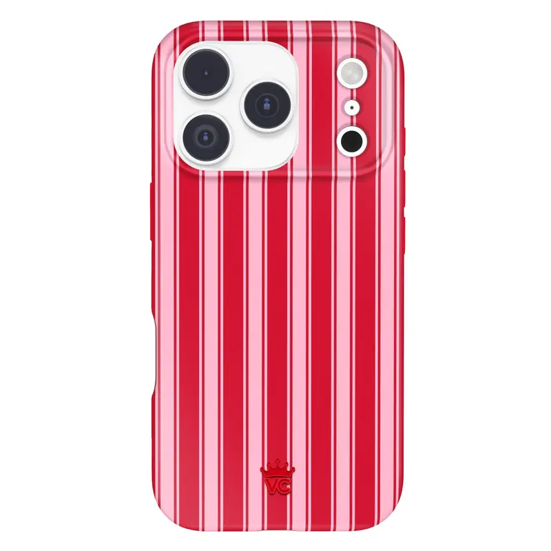Velvet Caviar Candy Stripes Protective iPhone Case - Glossy Finish, Magsafe-Ready Casing, Durable Protector, Cute Phone Accessories, Aesthetic Mobile Accessory