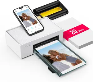 M100 4x6'' Photo Printer, Wi-Fi Picture Printer, 20 Sheets, Full-Color Photo, Instant Phone Printer for iPhone, Android, Smartphone, Thermal Dye Sublimation, Portable Photo Printer for Home Use