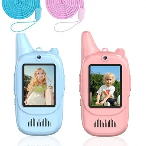 Kids Video Walkie Talkies Toys 2 Pack, Long Range Communication with Camera, Colorful Audio, Ideal for 3-12 Year Olds, Outdoor & Indoor Play