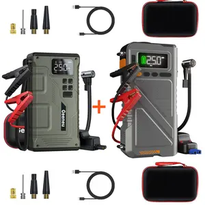Super Car Jump Starter with air compressor 7000A Peak , multifunction Jump Box 150PSl Jump Starter Battery Pack with digital Tire inflator, Car Battery Charger Portable ALL Gas or 10L diesel battery charger, Car Starter Starter portable Vehicle Automotive