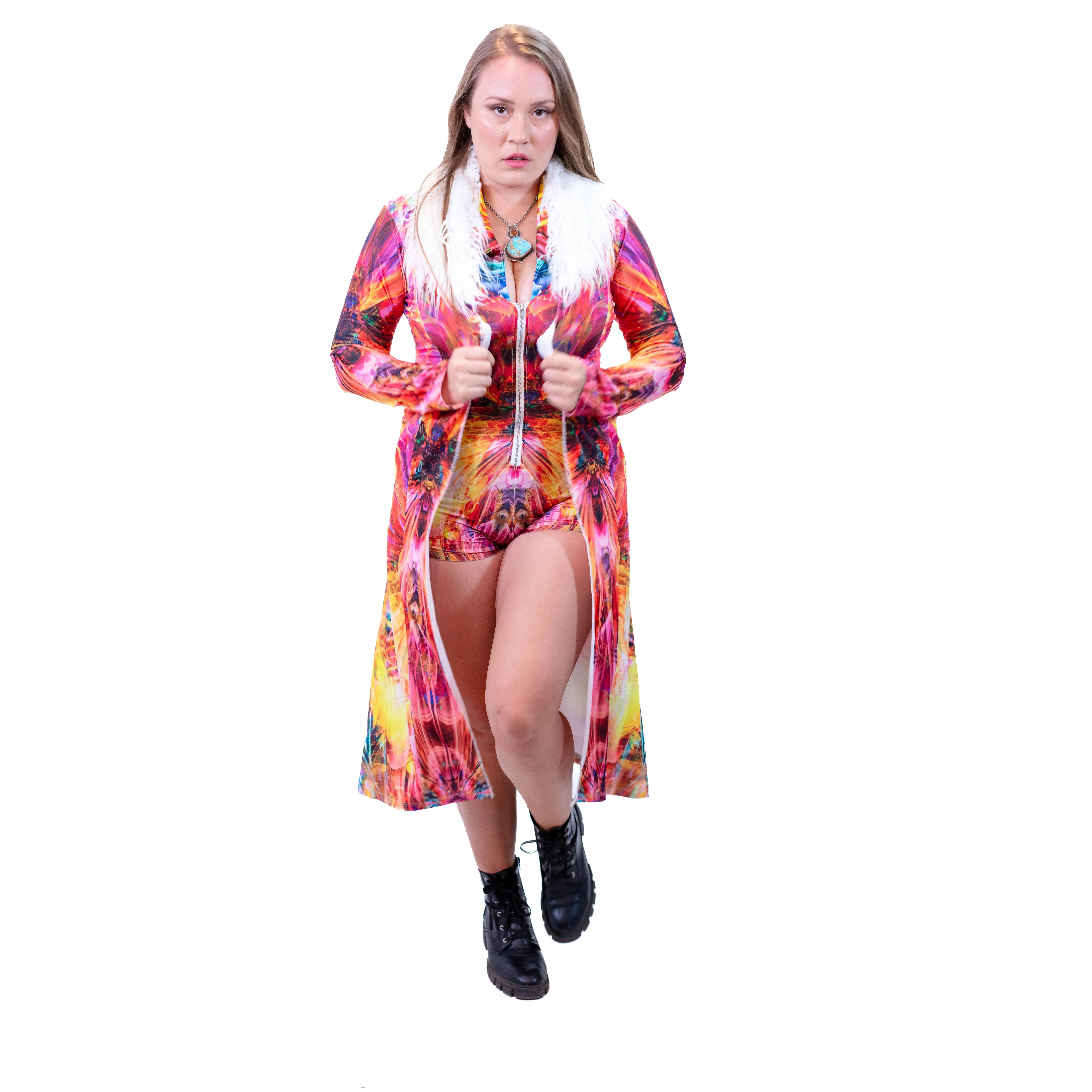 Faux Fur Lounge Robe Mariposa