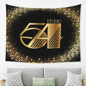 Studio 54 Backdrop Retro Disco Tapestry Wall Hanging, Vintage Club Photography Background, Polyester Wall Decor for Bedroom, Living Room, Bar Area, Party Setup, Music Room