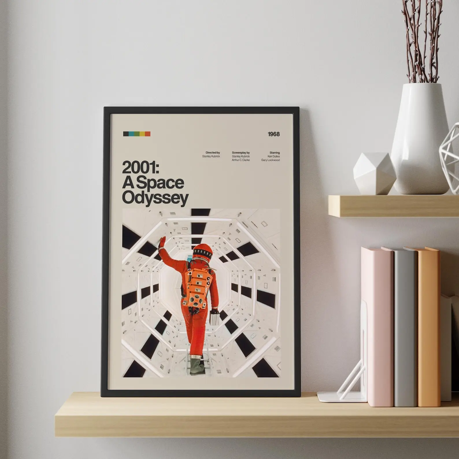 2001 A Space Odyssey Movie Poster Print Unframed, Retro Minimalist Movie Print