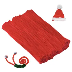 Pipe Cleaners Craft Supplies - 300 count Red Pipe Cleaners Chenille Stems for Craft  DIY Art Supplies (6 mm x 12 inch)