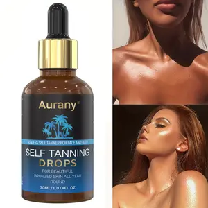 Men & Women Sun-Kissed Self Tanning Moisturizer ,  Sunless Self Tanner, Sun-Free Tan, Flawless Bronzed Skin, Daily Body Care , Hydrating Formula, Odorless - 30ml, At-Home Tanning, Travel Use, The ideal gift for Christmas and Halloween, Bronzing Drops