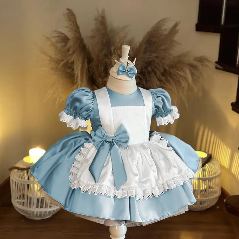 6M-3Y Blue 06 Cartoon Cosplay Costume Fancy Carnival Kids Clothes with  Headband Puff Sleeve Bow Performance Princess Theme Party Holiday Baby  Girls Ball Gown Toddle Cocktail Dress - TikTok Shop