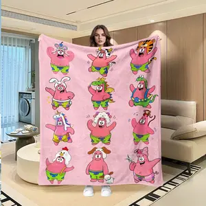 Adorable Digital Print Flannel Blanket, Perfect Gift, Multi-Purpose Throw for Home & Travel, Warm Blanket, Lightweight Throw Blanket