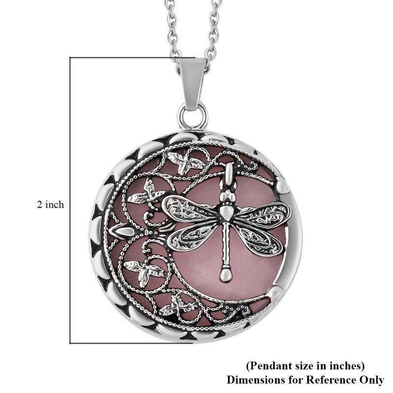 Dragonfly Necklace for Women - Summer Beach Boho Jewelry - Aventurine, Carnelian, Dyed, Rose Quartz, Blue Sandstone Birthstone Necklace Birthday Christmas Gifts for Womens - 20"