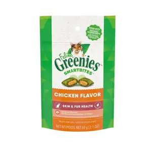 Greenies Feline SmartBites Skin & Fur Chicken Flavor Cat Treats, 2.1-oz