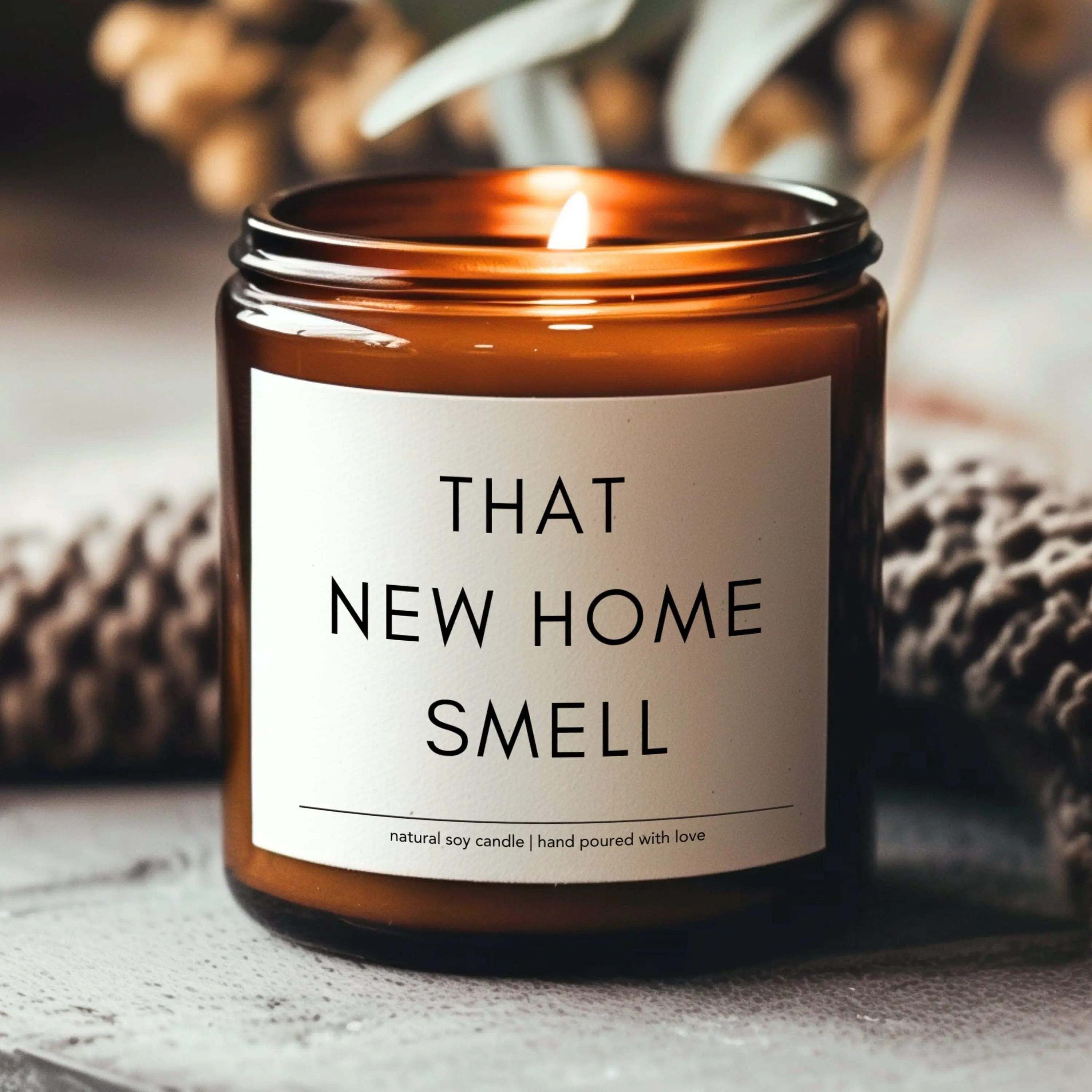 That New Home Smell Soy Candle - Funny Housewarming Candle, Realtor Gift, Closing Gift & Real Estate Office Decor
