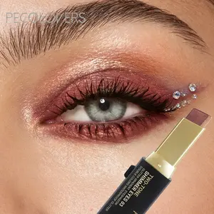 1pc Shimmery Eyeshadow stick,Long-lasting, Waterproof Eyeshadow Stick with Double-Ended Shimmery Highlighter,Glitter Eyeshadow Stick,Eyeshadow Makeup, Enhance Eye Makeup