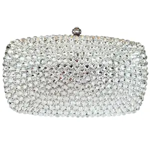 Silver Crystal Clutch