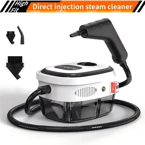 Portable steam cleaner with 3 accessories, one click start, 1000ml water tank capacity, suitable for high-pressure deep cleaning in kitchens, cars, and bathrooms, quickly removing grease and dirt without the need for chemicals