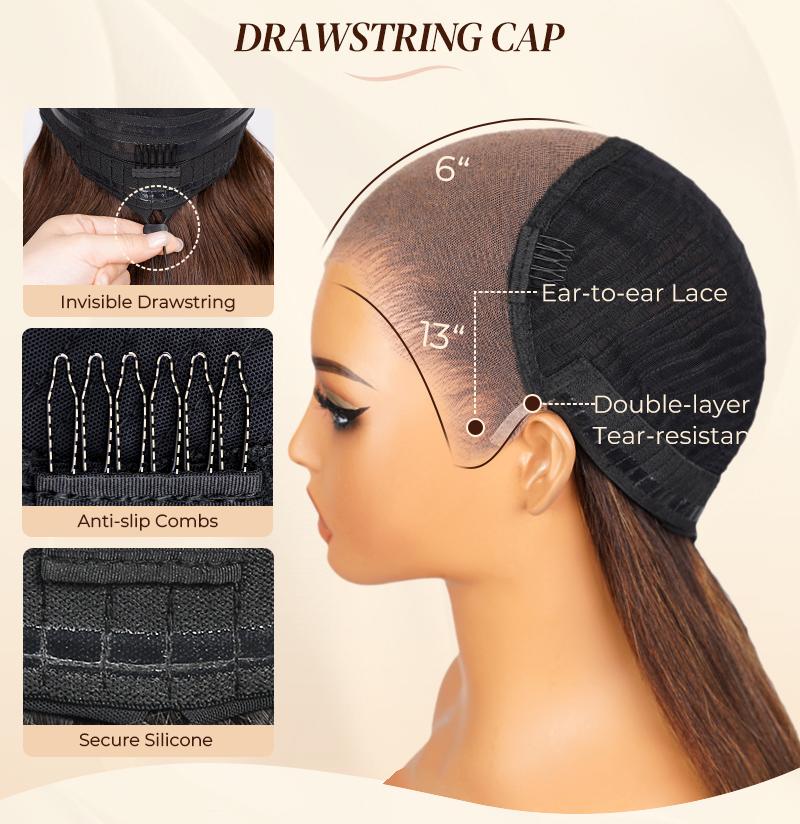 Arabella Hair Glueless 13x6 Ear to Ear Body Wave/Straight 220% 15A Raw Human Hair Wig Natural Black Easy Wear Pre-Cut Lace Wavy Wigs Unprocessed Virgin Hair