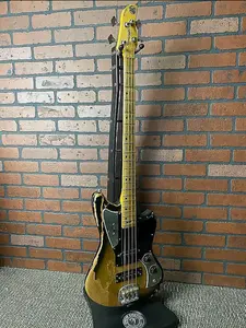 Woodcraft Electric Guitars Retro-Modified Bobcat 4 Vintage Sunburst Bass 34" Scale