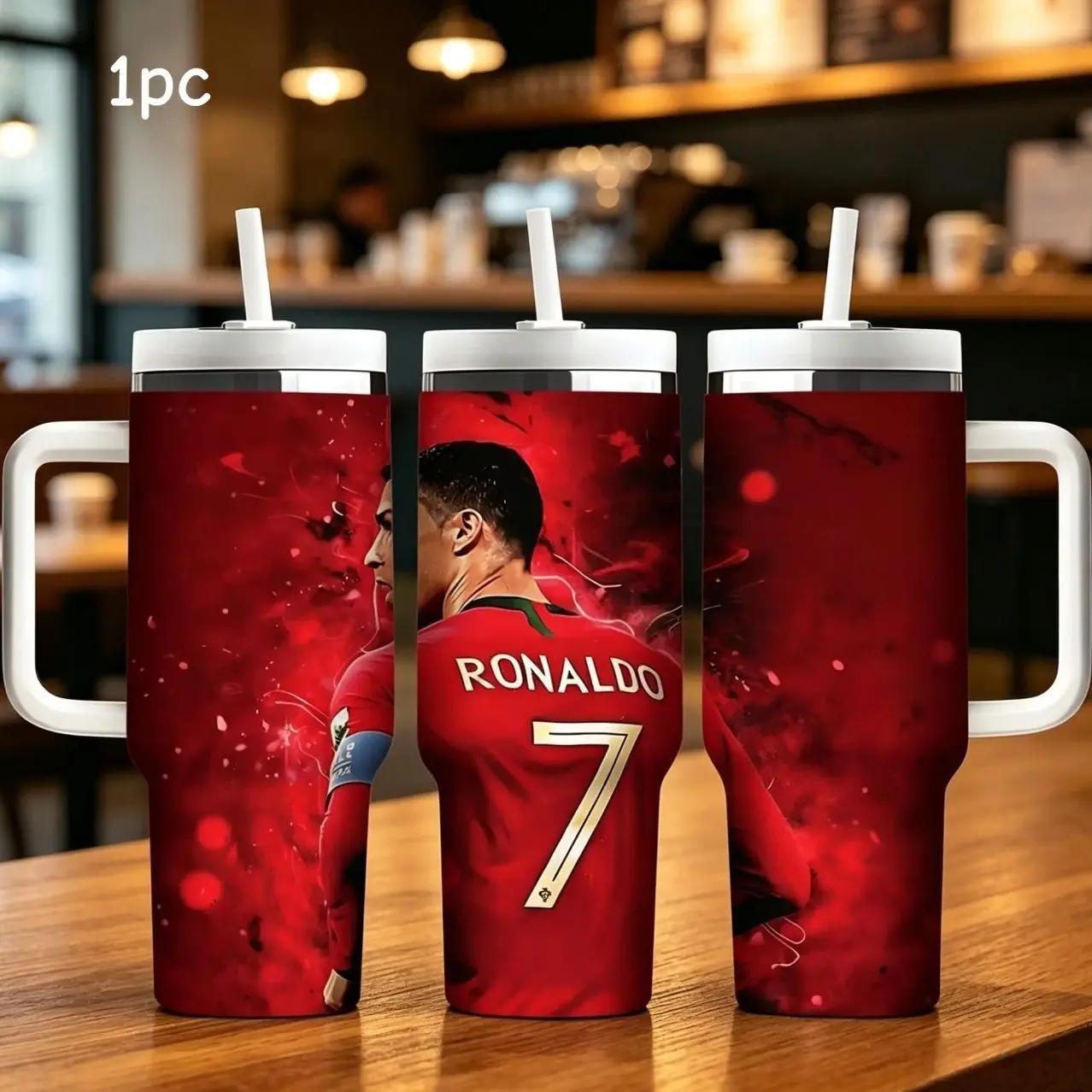 Football Fan Tumbler 20oz 30oz 33oz 40oz | Stainless Steel Insulated Travel Mug with Handle | Sports Lover Gift