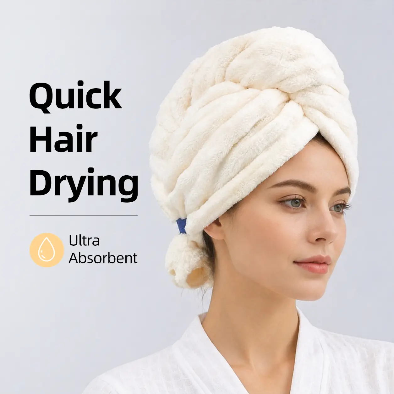 Microfiber Hair Drying Towel Wrap | Ultra Absorbent | Soft & Quick Dry