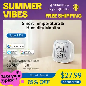 [Summervibes] TP-Link & Tapo T315 Smart Temperature & Humidity Monitor – 2.7'' E-Ink Display, Swiss-Made Sensor, ±0.54 °F / ±3 % RH Accuracy, Real-Time App Alerts, 2-Year Battery, 2-Year Free Data Export, Requires Tapo Hub