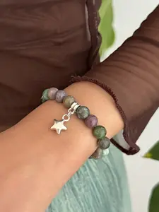 Wheels Energy Healing Bracelet, Yoga Balance Beads Bracelet with Volcanic Turquoise, Ideal Party and Daily Wear Gift