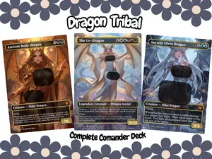 Dragon Tribal Anime Waifu | 100-Card Commander EDH Proxy Deck + Tokens