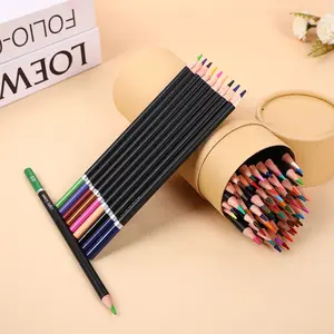 56-72 Color Black Barrel Colored Pencils - Paper Tube Packed Art Supplies, Vibrant Pigment Drawing Pencils for Sketching & Coloring Books sketch persinalized gifts diy craft cartoon design school supple shopping
