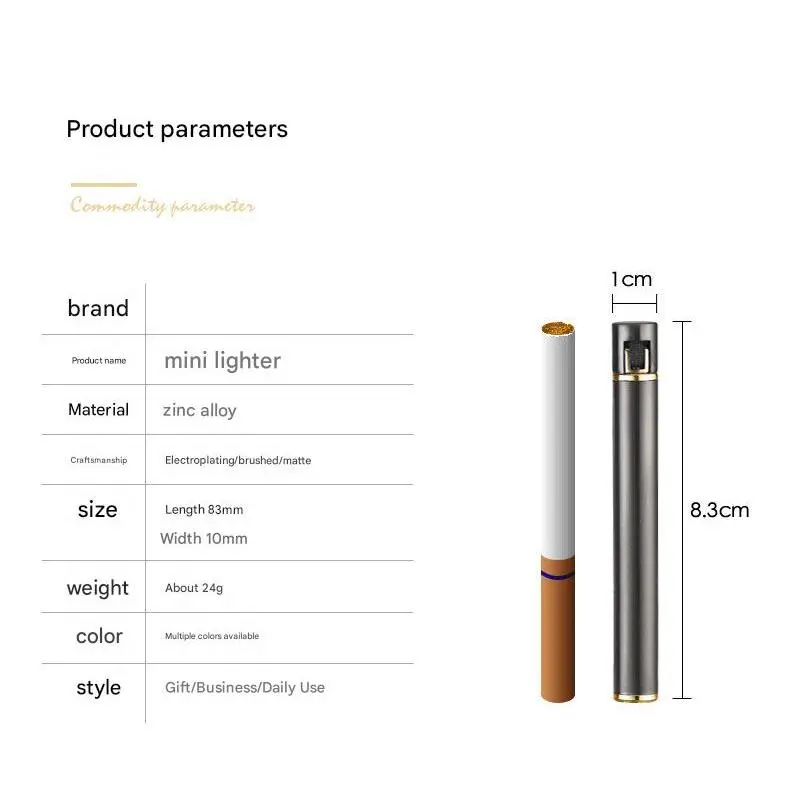 Cylindrical .Lighter, creative abrasive wheel open-flame lighter Matte Purple