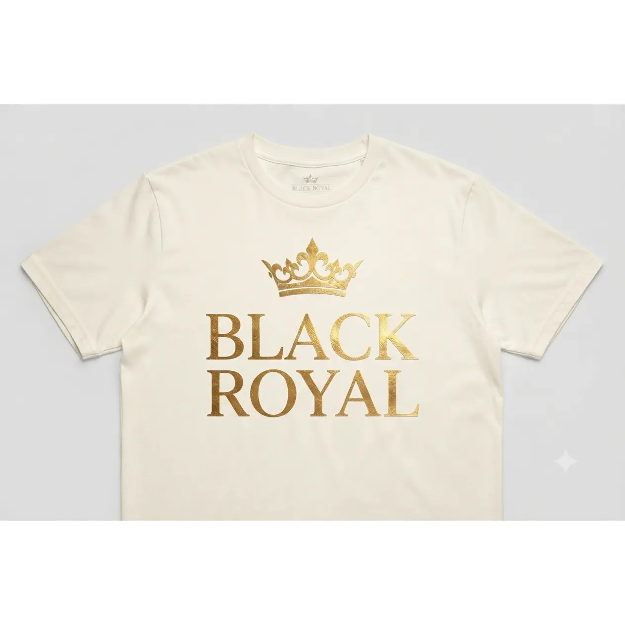 Black Royal Gold Crown T-Shirt — Men's Royalty Graphic Tee