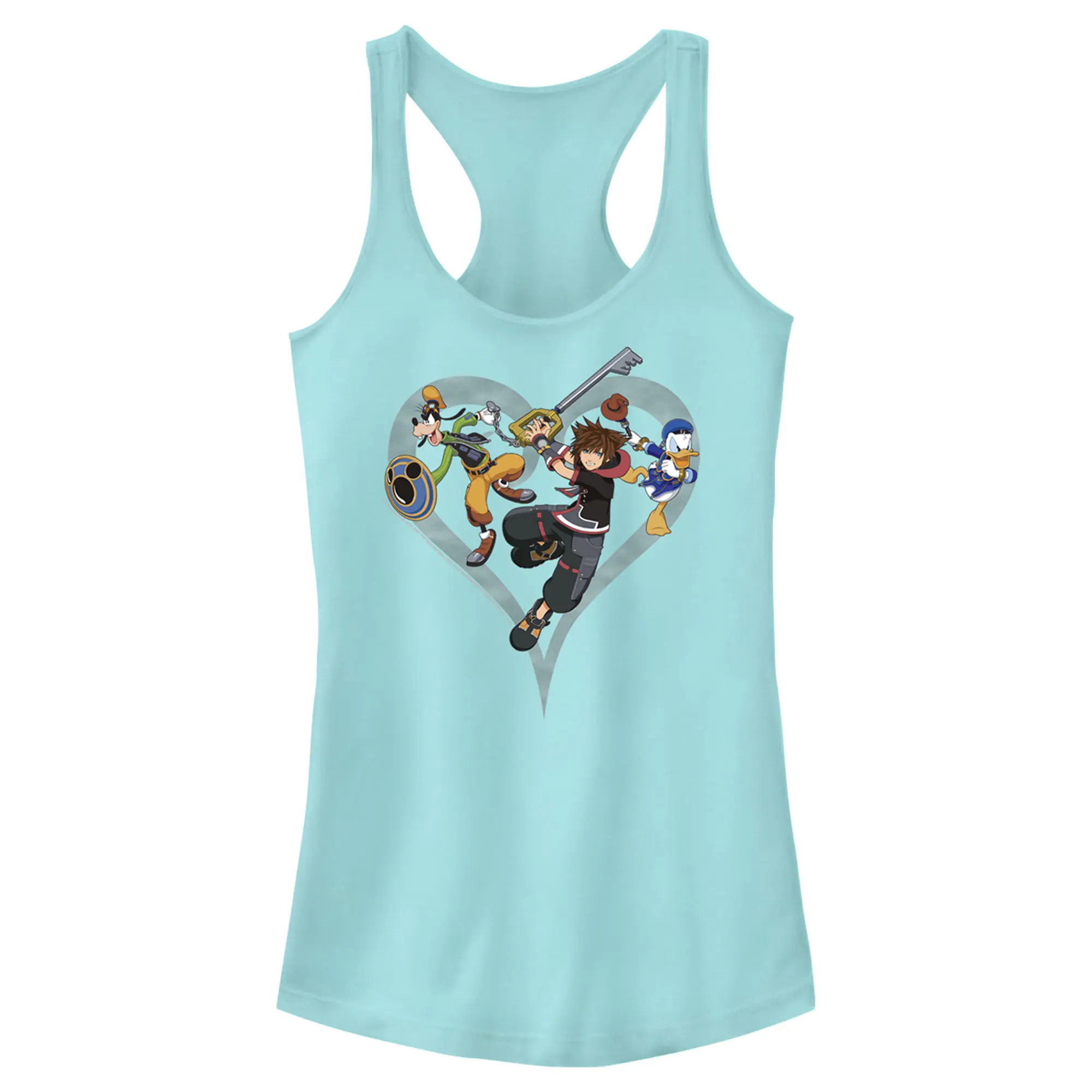 Juniors Womens Kingdom Hearts 3 Ready to Fight Racerback Tank Top