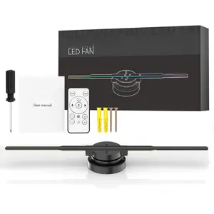 Hologram Fan 42CM, Holographic Fan with WiFi,244 Highlight LEDs and 2200 cd/m2 Brightness, Hologram Led Fan Projector for Store Display,Events,Exhibition