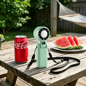 High-Speed Turbo Handheld Fan for Office Use, 180° Foldable Ice Cooling, HD Digital Display, 5 Wind Speeds, Fast Type-C Charging, 3-in-1 Hang-Stand-Hold Design, Lightweight Portable, Summer Gift for Adults