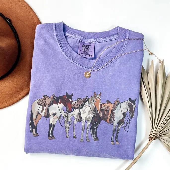 Comfort Color Western T-shirt, Horse Shirt, Western Graphic Tee, Cowgirl T-shirt, Horse Girl, Ranch Girl, Cowboy, Rodeo Tee, Women Gift