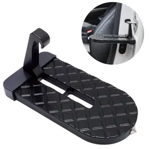 Joytutus Multi-Foldable Aluminum Alloy Car Door Step Safety Ladder, Anti-Slip Surface Auto Parts Accessories, 6.3x3.2in Universal Compact Safe Design for SUV Roof Rack Access, Accessories for Car