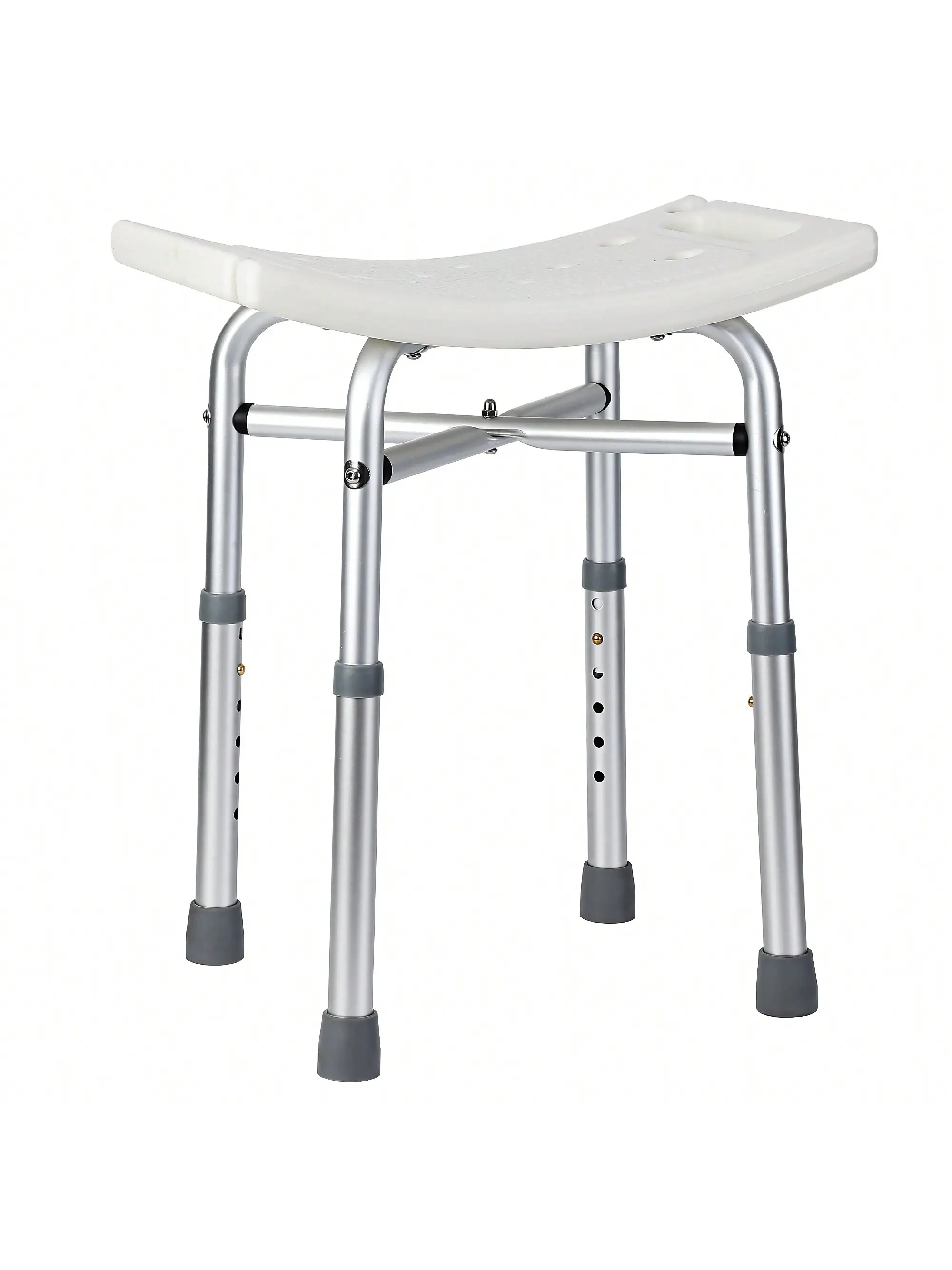 Heavy Duty Height-Adjustable Bathroom Safety Stool - Lightweight, Slip-Proof Soles, 350lb Capacity, Portable Tub Chair for Adults Elderly Care