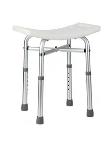 Heavy Duty Bathroom Safety Shower Bench Chair, Adjustable Height Legs, 350 Lb Capacity, Slip Resistant, Lightweight, Ideal for Adults and Elderly Care