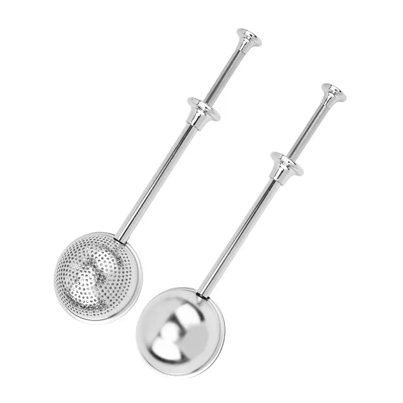 2PCS Stainless Steel Flour Duster for Baking, Long Handle Flour Sifter, Powdered Sugar Shaker Duster, Baking Sifter, Kitchen Gadgets, Baking Supplies, Manual Flour Sugar Sprinkling Tool, for Home Restaurant Bakery, Kitchen Supplies, Baking Tools
