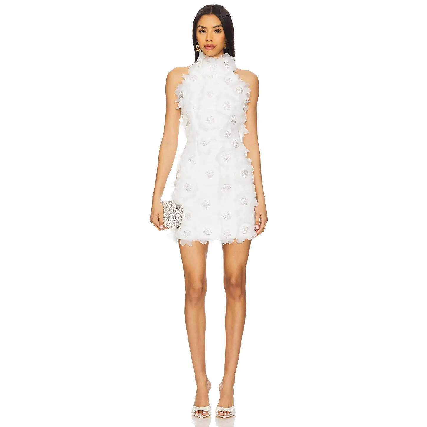 ELLIATT Cherry Blossom Mini Dress in Ivory
