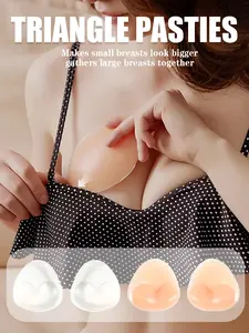 Women's invisible thick transparent breast pad, silicone breast pad, thick women's internal accessories, bikini breast pad, small breasts enlargement, large breasts convergence breast pad, convergence of breasts, prevention of outward expansion