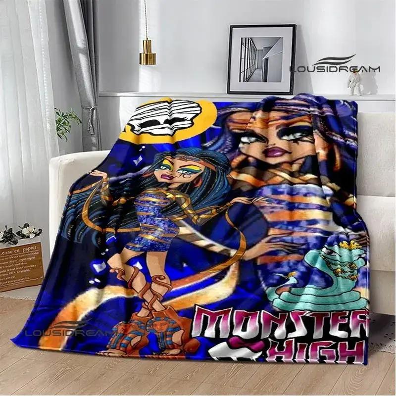 Monster High Flannel Blanket - Ultra Soft, Cozy Warm, Creepy Cute Style for Draculaura & Frankie Fans, Teen Girl Gifts, Bedroom Throw for Home Use