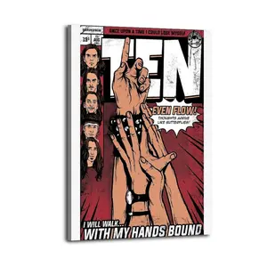 Ten-Pearl Jam Canvas Aesthetic For The Bedroom Wall Sitting Room Dormitory Wall Office Wall Poster Decorative Painting Canvas Wall