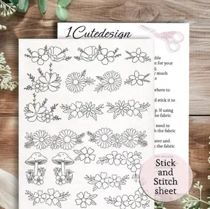 stick and stitch embroidery patterns, full page flowers, pocket patterns embroidery patterns