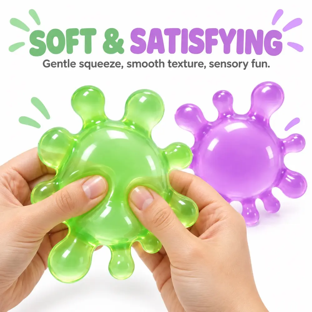 Virus Splat Ball Squishy Stress Ball, Slow Rising Soft Squeeze Fidget Toy, Squishy for Desk, Home & On the Go