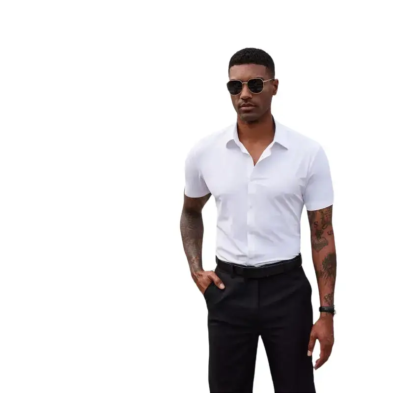 short sleeve dress shirt men stretch - TikTok Shop
