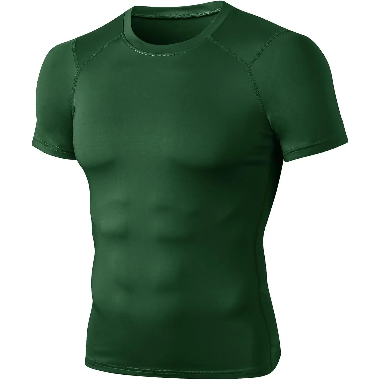Men's Compression Shirt Short Sleeve Cool Dry Workout Athletic T-Shirts Sports Undershirt Performance Compression Tops