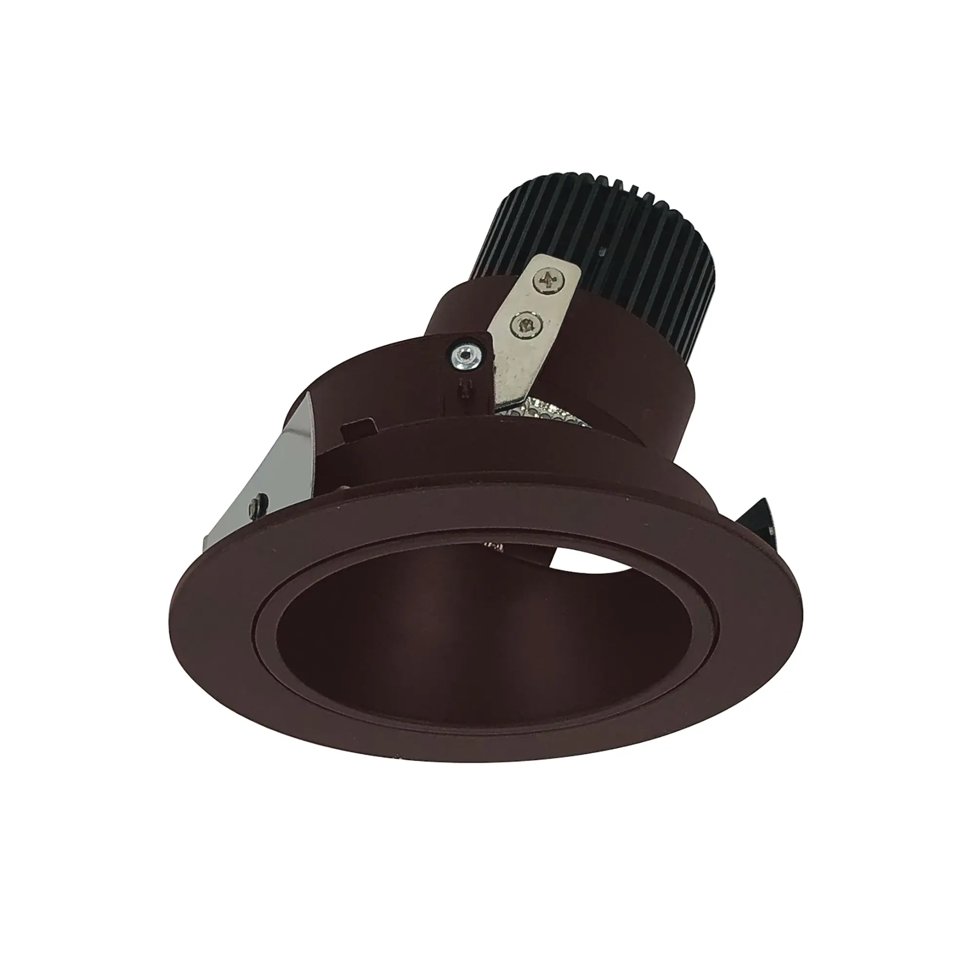 Nora NIO-4RD27QBZ 4 inch Iolite LED Round Adjustable Deep Reflector, 10-Degree Optic, 850lm / 12W, 2700K, Bronze Reflector / Bronze Flange